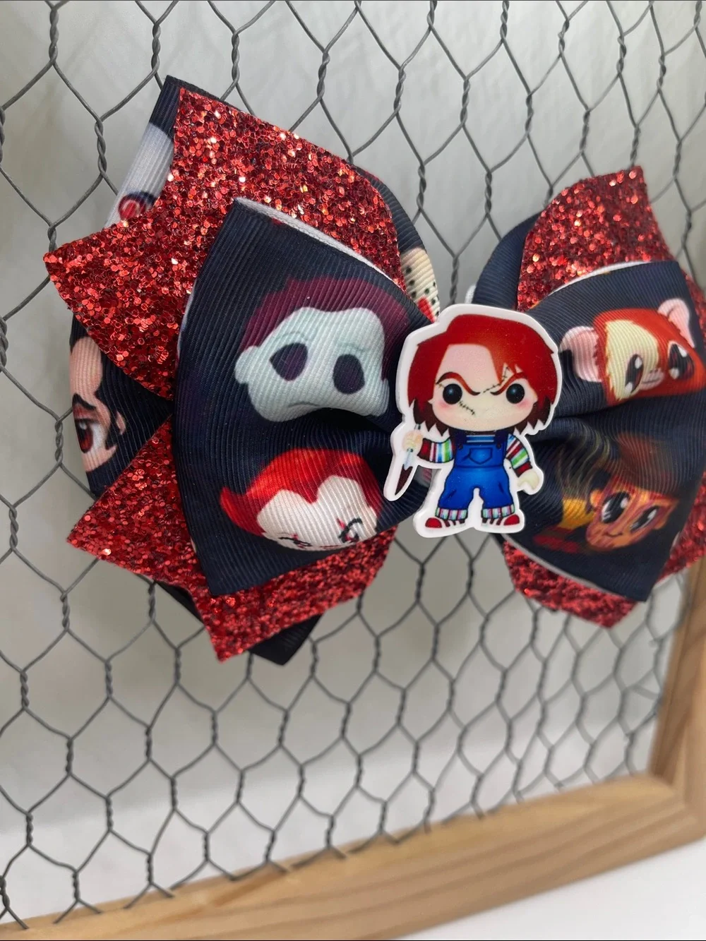 Handmade Horror Movie Inspired Hair Bow